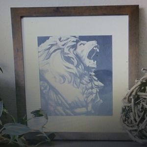 Watercolor Lion man signed 8.5"x11" print